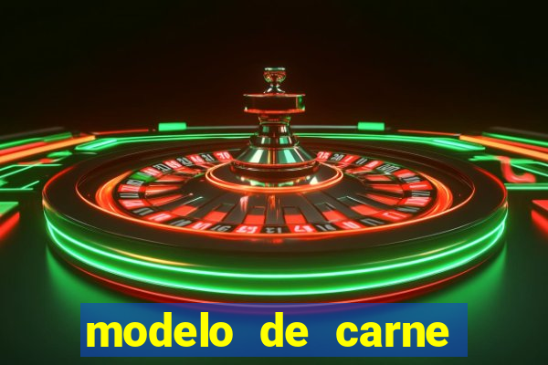 modelo de carne para pagamento